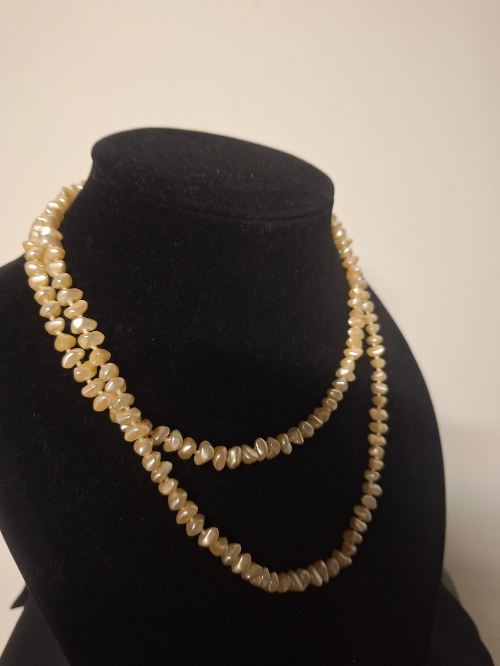 Freshwater Pearl Chip Necklace - Light Pink Hue.